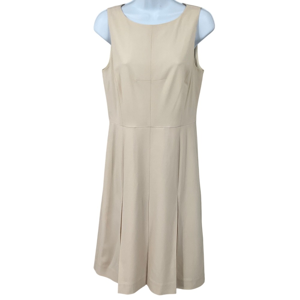 J.Crew 365 Sheath Dress Women 6 Cream Wool Classic Minimalist Preppy Luxe Office